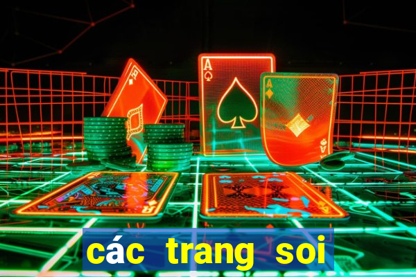 các trang soi cầu chuẩn