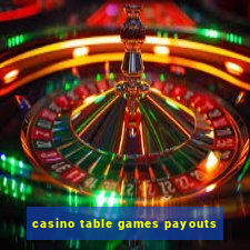 casino table games payouts