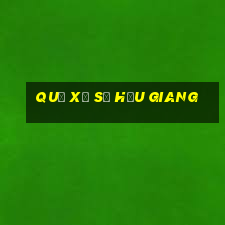 quả xổ số hậu giang