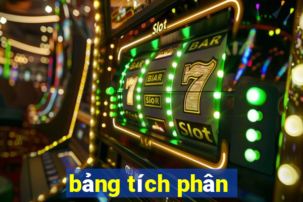 bảng tích phân