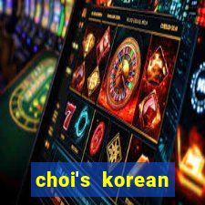 choi's korean restaurant menu