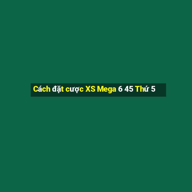 Cách đặt cược XS Mega 6 45 Thứ 5