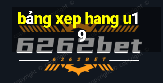 bảng xep hang u19