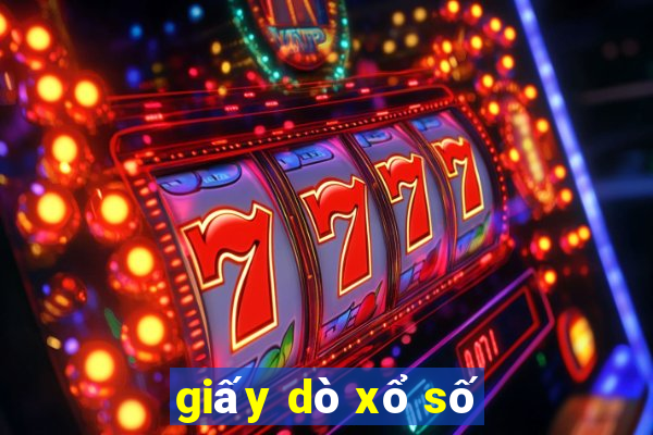 giấy dò xổ số