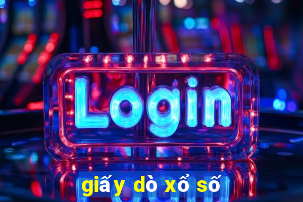 giấy dò xổ số