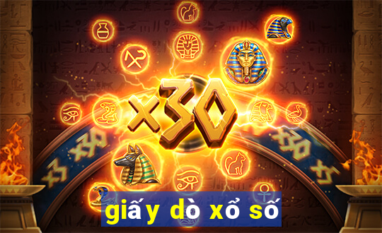 giấy dò xổ số