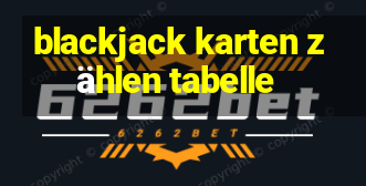 blackjack karten zählen tabelle