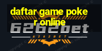 daftar game poker online