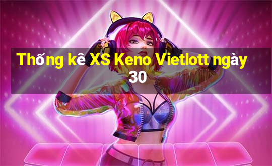 Thống kê XS Keno Vietlott ngày 30