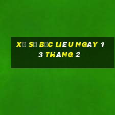 xổ số bạc liêu ngày 13 tháng 2