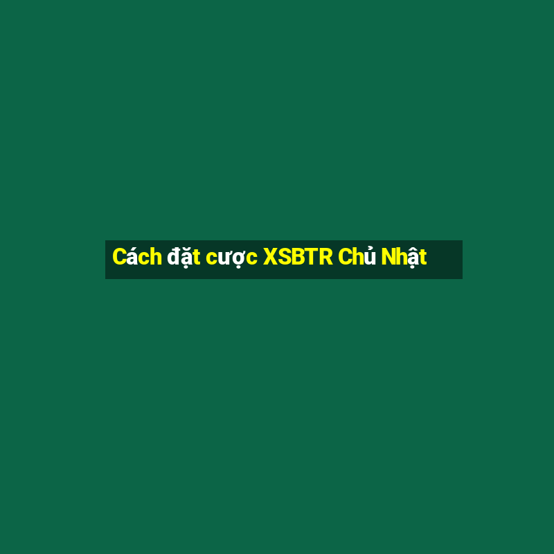 Cách đặt cược XSBTR Chủ Nhật