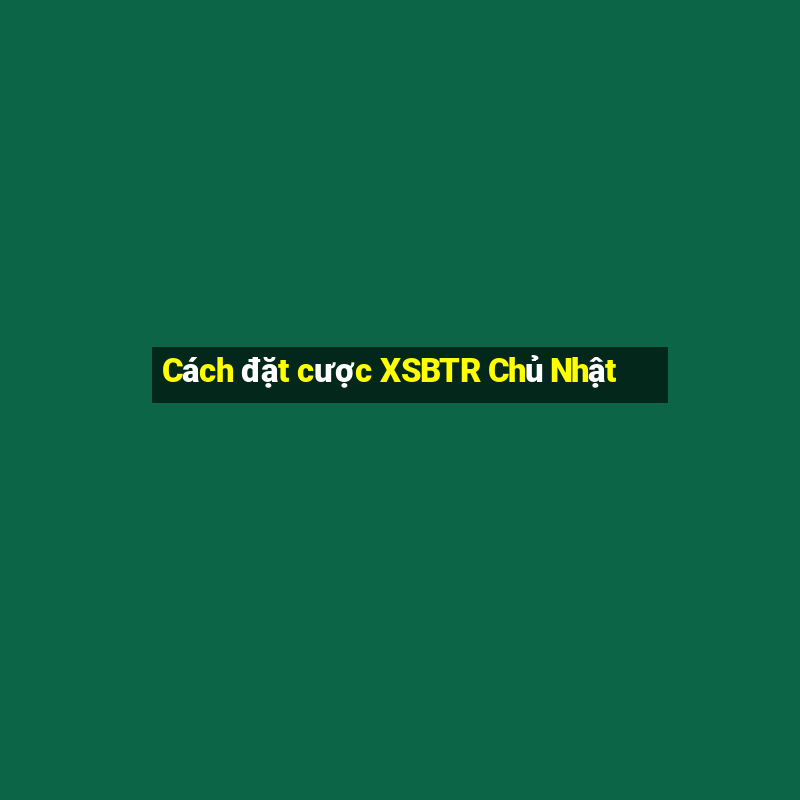 Cách đặt cược XSBTR Chủ Nhật