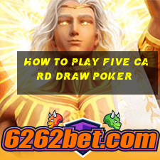 how to play five card draw poker