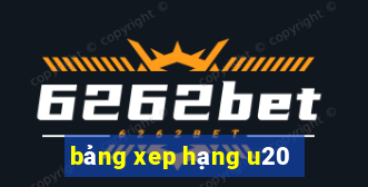 bảng xep hạng u20