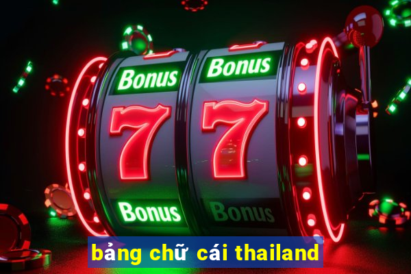 bảng chữ cái thailand