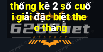 thống kê 2 số cuối giải đặc biệt theo tháng