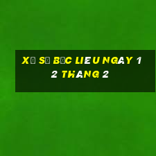 xổ số bạc liêu ngày 12 tháng 2