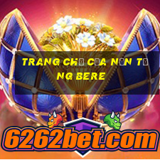 Trang chủ của nền tảng Bere