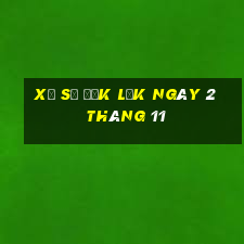 xổ số đắk lắk ngày 2 tháng 11