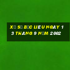 xổ số bạc liêu ngày 13 tháng 9 năm 2002