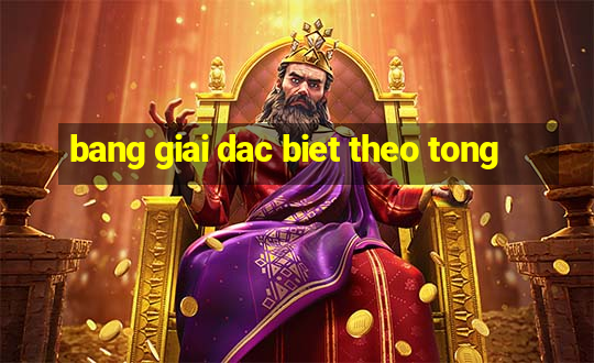 bang giai dac biet theo tong