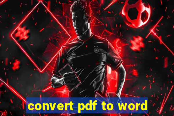 convert pdf to word