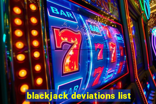 blackjack deviations list