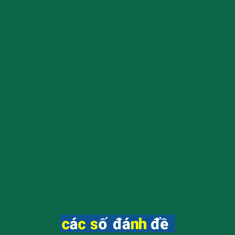 các số đánh đề